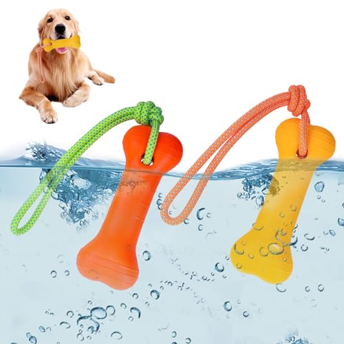 LovelyPaws Schwimmendes Hundespielzeug, Wasserapportierspielzeug, interaktives Training, Stoßstange für Wasserabruf, Spielzeug Hund, Schwimmspielzeug für Hunde, 2 Stück von LovelyPaws