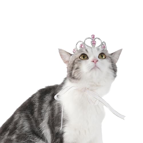 Lovelyshop Haustierserie Rosa Edelstein Strass Hund/Katze Tiara Krone für Kostüm Haarschmuck -kleine Größe von Lovelyshop