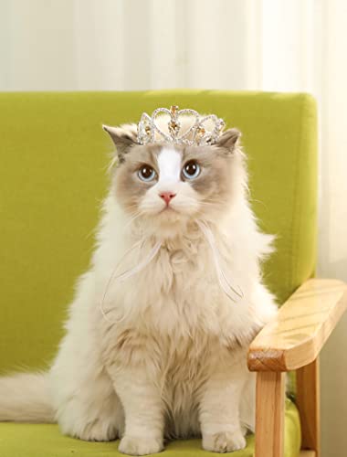 Lovelyshop Haustierserie Gelber Edelstein Strass Hund/Katze Tiara Krone für Kostüm Haarschmuck -Mittlere Größe von Lovelyshop