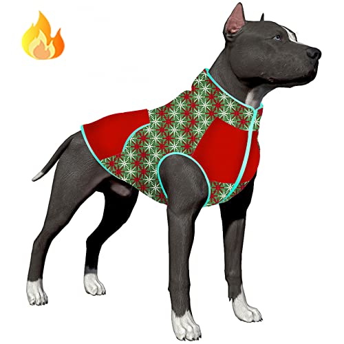 LovinPet Extra kleine Hundepullover: bequeme Fleece-Hundekleidung, warmer flauschiger Stoff, Weihnachts-Slub-Kiefern-Drucke, leichtes Hunde-Flanellhemd, geeignet für kleine, kaltes Wetter, Größe S + von LovinPet