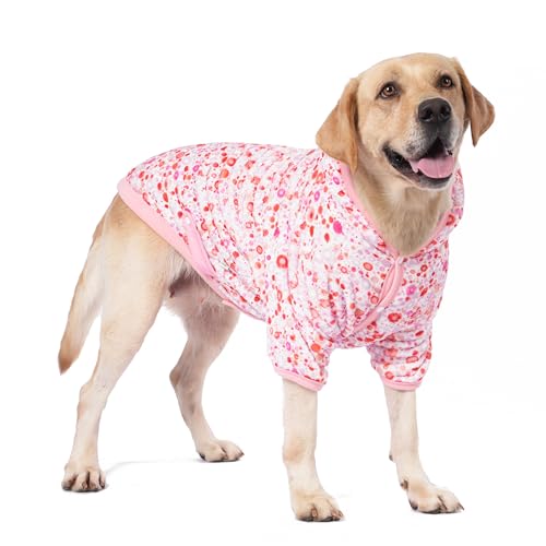 LovinPet Große Hunde-Kapuzenpullover für Mädchen – Premium-Passform, Flanell, warmer Hunde-Wintermantel, aktualisierter hautfreundlicher Stoff, Hundekleidung für Herbst und Winter, groß von LovinPet