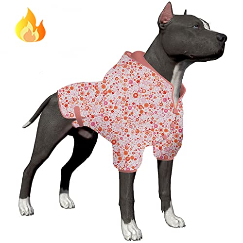 LovinPet Große Hunde-Kapuzenpullover für Mädchen – Premium-Passform, Flanell, warmer Hunde-Wintermantel, aktualisierter hautfreundlicher Stoff, Hundekleidung für Herbst und Winter, groß von LovinPet