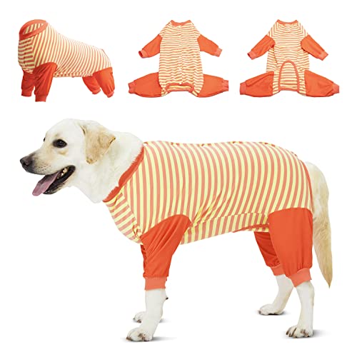 LovinPet Großer Hunde-Genesungsanzug, volle Abdeckung, großer Hunde, Wundschutz, chirurgischer Genesung, kuscheliger Anzug für Bauchwunden nach Operationen, Ausschnitt des Bauches, XL von LovinPet