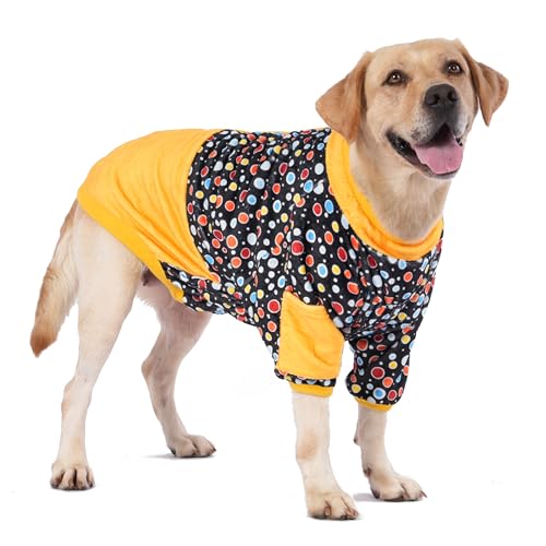 LovinPet Haustierpullover für mittelgroße Hunde – Verbesserte Passform, leichte Flanell-Hunde-Winterbekleidung, hautfreundlicher Stoff, schwarze Drucke, Hundekleidung für kleine Hunderassen von LovinPet