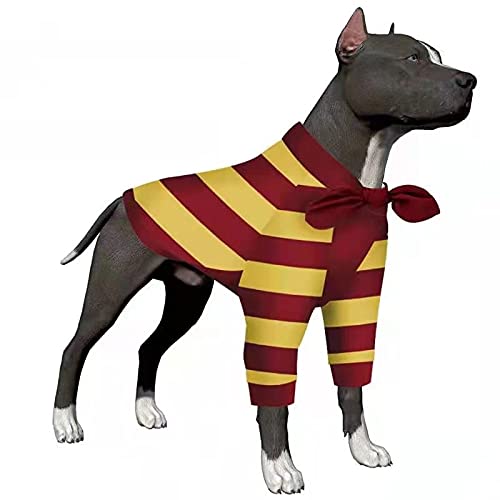 LovinPet Hunde-T-Shirt für große und große Hunde, gestreift, leicht, 2 Beine, Sonnenschutz-Shirt, Pullover, Haustier-Angstlinderung von LovinPet