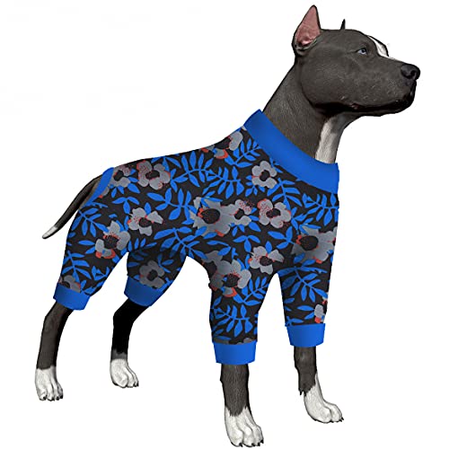 Mädchen-Pyjama-Outfits mit Husky-Hund – Langarm-Shirt für Hunde, Anti-Lecken der Wundpflege, Hunde-Pyjama, dehnbarer, hautfreundlicher Stoff, Nachtdruck, Mädchen oder Jungen, großer Hunde-Pyjama, von LovinPet