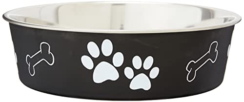 Bella Bowls Futternapf für Hunde von Loving Pets, Wasser-/Futternapf für Hunde, kippsicher, Edelstahl, rutschfest, auslaufsicher, Größe L, Espressobraun von Loving Pets