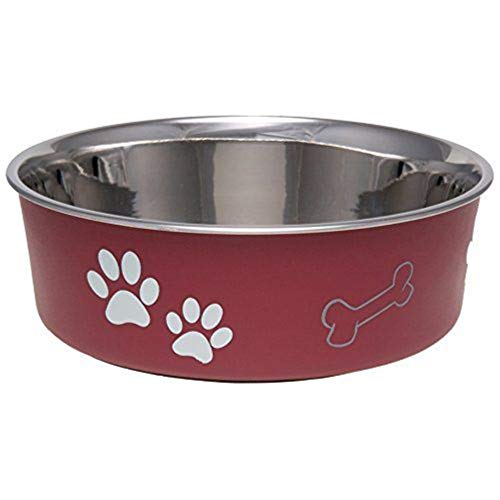 LOVING PETS Bella Hundenapf [Set of 2] Größe: Medium (5,7 cm H x 17,1 cm W x 17,1 cm D), Farbe: Merlot von Loving Pets