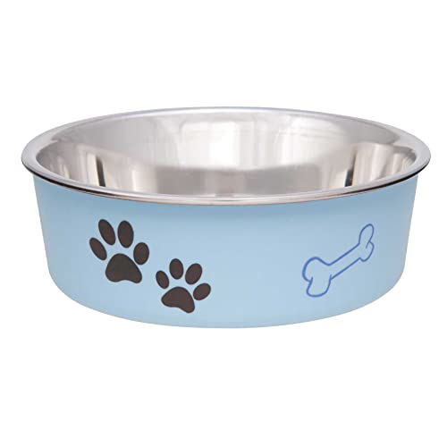 Loving Pets 1785 Bella Schüssel Dog Bowl, L, 1.5 Liter, Muranoglas blau, 7410 von Loving Pets