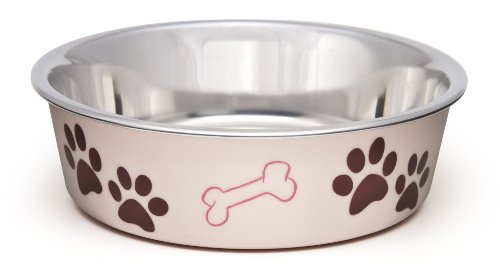 LOVING PETS Bella Hundenapf aus Edelstahl, rutschfest, spülmaschinenfest, bakterienbeständig, metallisch, Rosa – Paparazzi Pink – Medium (796 ml) von Loving Pets