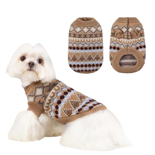 Loyanyy Hundepullover, weich, warm, Hundekleidung, gestrickt, Katzenpullover, klassischer dicker Haustierpullover, niedlicher Winter-Hundepullover für Winter, Welpen, Kätzchen, Pullover für kleine und von Loyanyy