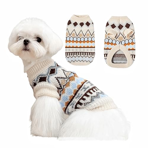 Loyanyy Hundepullover, weich, warm, Hundekleidung, gestrickt, Katzenpullover, klassischer dicker Haustierpullover, niedlicher Winter-Hundepullover für Winter, Welpen, Kätzchen, Pullover für kleine und von Loyanyy