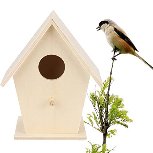 Vogel-nistkasten-, Naturholz, Hängender Nistkasten, Zuhause Für Vögel, Kleines Vogelhaus Aus Holz Für Den Garten, Im Freien, Baum, Balkon von Lpitoy