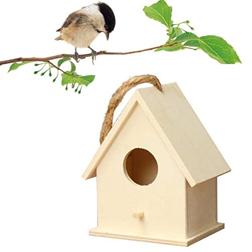 Vogel-nistkasten-, Naturholz, Hängender Nistkasten, Zuhause Für Vögel, Kleines Vogelhaus Aus Holz Für Den Garten, Im Freien, Baum, Balkon von Lpitoy