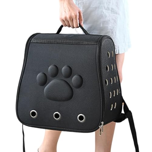 Haustier-Reisetasche, Katzen-Reisetasche, Haustier-Tragetasche für kleine Hunde, atmungsaktive Haustiertasche, kleine Hundetasche, faltbares und platzsparendes Design für Wandern, Reisen, Camping von Lpsdssre