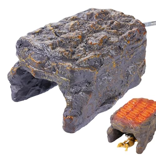 Heated Reptile Hide | Reptile Heating Rock | Basking Rock for Reptiles | Resin Reptile Cave | Lizard Heating Rock Realistic Resin Design for Lizards, Turtles, Snake, Gecko von Lpsdssre