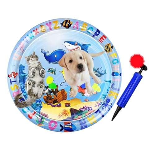 Lpsdssre Katzen-Wassermatte, kühlendes Haustier-Pad, sensorische Spielmatte, interaktiver sensorischer Spaß, verschleißfestes Material, 65 x 65 x 5 cm, für Haustiere, um erfrischende Entspannung zu von Lpsdssre