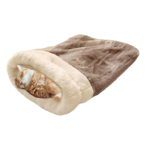 Lpsdssre Katzenschlafsack für den Innenbereich, weicher warmer Katzen-Winterschlafsack, bequemer Haustier-Kuschelsack für Haustiere von Lpsdssre