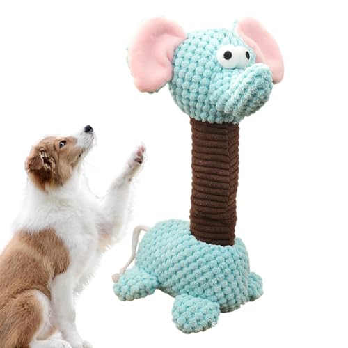 Lpsdssre Squeaky Dog Chew Toy | Elephant Shape Dog Toy | Soft Puppy Chew Toy | Long-Necked Elephant Dog Toy | Plush Dog Teether Fun and Engaging Elephant Shape Design for Training and Playing von Lpsdssre