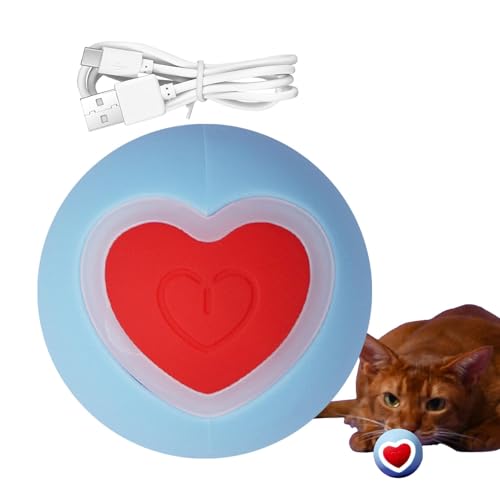 Lpsdssre Wackelte Ballspielzeug für Hunde, hüpfende Ball für Hunde - Herzstil interaktiver Hund Bouncing Ball - USB -wiederaufladbare Bounce -Katzenspielzeug für kleine mittelgroße große Welpen von Lpsdssre