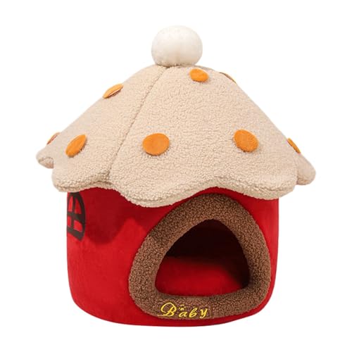 Mushroom Puppy House | Removable Cushion Cat Bed | Mushroom Puppy House | Cat Bed for Indoor Cats | Pets Bed with Cushion Adorable Mushroom Design for Indoor Cats von Lpsdssre