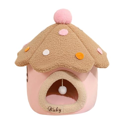 Mushroom Puppy House | Removable Cushion Cat Bed | Mushroom Puppy House | Cat Bed for Indoor Cats | Pets Bed with Cushion Adorable Mushroom Design for Indoor Cats von Lpsdssre