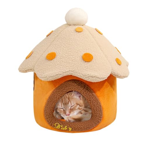 Mushroom Puppy House | Removable Cushion Cat Bed | Mushroom Puppy House | Cat Bed for Indoor Cats | Pets Bed with Cushion Adorable Mushroom Design for Indoor Cats von Lpsdssre