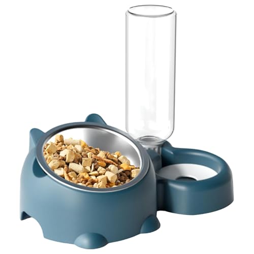 Portable Cat Food Bowl | Stylish Pet Feeding Set | Automatic Water Feeder | Multi Functional Feeder | Elevated Pet Bowls Innovative Tilted Design for Cats and Dogs von Lpsdssre