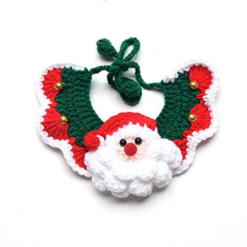 LtuzPet Gestricktes Katzen-Hundehalsband für Weihnachten, verstellbares Lätzchen, Winter, warmes Haustierhalsband, Kätzchenhals-Zubehör von LtuzPet