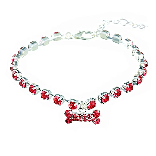 LtuzPet Haustier Strass Bling Halskette Haustier Halsband Katze und Hund Schmuck Verstellbar Diamant Haustier Halsband mit Herz Form Anhänger von LtuzPet