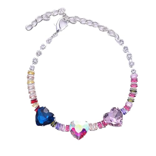 LtuzPet Haustier Strass Halsband Bling Hund Kristall Halsbänder Katze Hals Kette Herz Form Strass Hundehalsband von LtuzPet