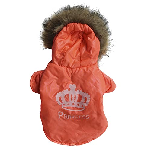 LtuzPet Hunde-Wintermantel für Haustiere, warme Jacke, winddicht, mit Kapuze, Baumwolle, gepolsterte Jacke für kaltes Wetter von LtuzPet