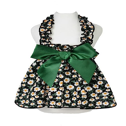 LtuzPet Hundekleider Blumen Elegant Prinzessin Kleine Hunde Kätzchen Frühling Sommer Kleider Weiche Haustier Kleider (X-Large, Navy) von LtuzPet