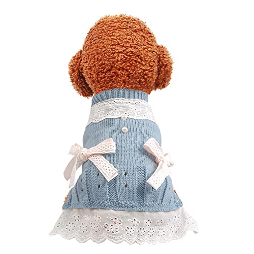 LtuzPet Hundepullover Kleid Pullover Strickwaren Warm Mädchen Haustier Mantel Hund Prinzessin Kleid Katze Gaze Kleid von LtuzPet