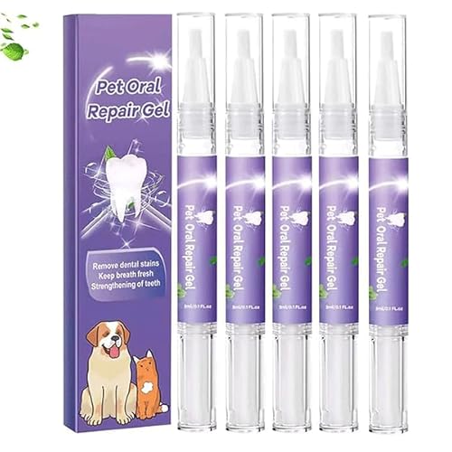 LuGirlre 5pc Pet Oral Pflege Gel Haustier Zahnreinigungsstift Entlasten Mundgeruch BekäMpfen Sie Zahnstein Ohne ZäHneputzen Gel FüR Die Mundpflege Von Haustieren von LuGirlre