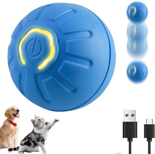 LuGirlre Interaktives Katzenspielzeug, Rollball, Hundeball, 2025, verbesserter automatischer Katzenball, Hundespielzeug, interaktiv, intelligent, automatisch bewegliches Hundespielzeug, 360° von LuGirlre