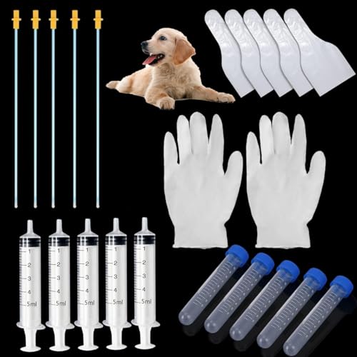 LuXianYS 5 Set Hunde Zucht Kit, Künstliche Besamung Hundezucht Kit, Hunde Insemination Züchter Kit, Künstliche Besamung Hunde-Zuchtset für kleine und mittlere Haustiere von LuXianYS