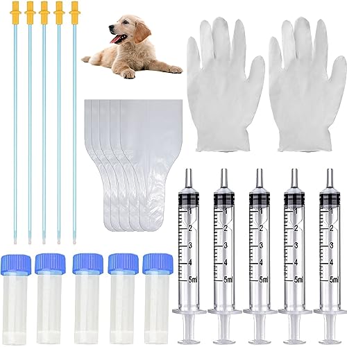 LuXianYS 5 Sets Hunde Zucht Kit, Künstliche Besamung Hundezucht Kit, Hunde Insemination Züchter Kit, Hund künstliche Insemination Kegel Hundezucht-Kit für kleine und mittlere Haustier von LuXianYS