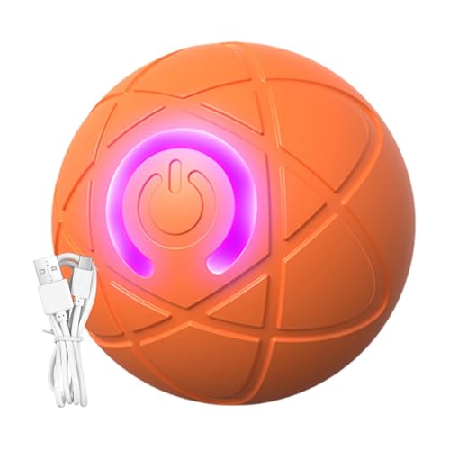 Aktiver Rollball Für Hunde, USB Wiederaufladbar Interaktives Hunde Ball Spielzeug, Selbstrollender Ball Hund, Hundespielzeug Interaktiv, Automatisch Rollender Ball Für Welpen/Kleine/Mittlere Hunde von Luckxing