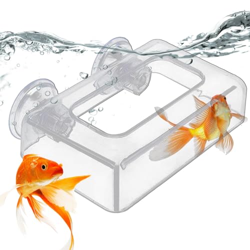 Aquarium Fish Food Feeder, Fischfuttertel Saugnapfbecher | Acryl -Lebenstelspender für Fischtank,Breites Fütterungsbereich Ausgabewerkzeug zum Füttern des schwimmenden Futters oder der von Luckxing