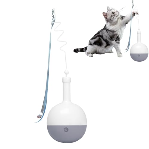 CAT Interactive Feeder, Interactive Cat Feeder | Elektrisches Haustier behandeln Spielzeugball,Indoor Interactive Kätzchen Teaser Zauberstab Food Feeder Gewichtsverlust Bälle Haustier Vorräte von Luckxing