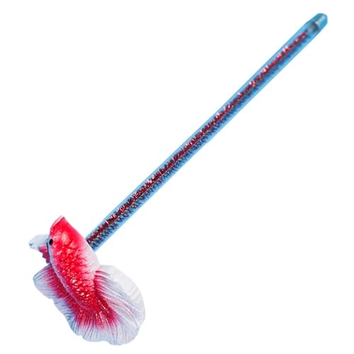 Fisch-Trainingsstab, Simulation Betta Stick,Aquarium Betta Stick Spielzeug - Aquarium-Dekoration im Kunstharz-Fischdesign für Anfänger und erfahrene Fischbesitzer von Luckxing