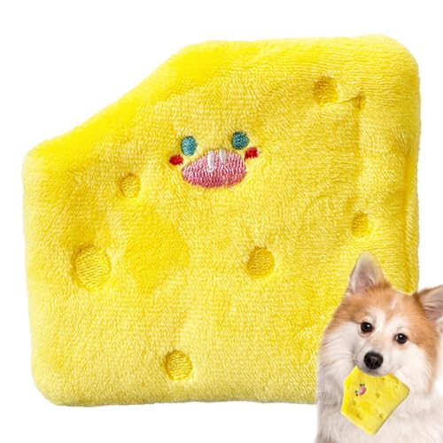 Luckxing Hunde-Plüsch-Puzzle-Spielzeug, Futtersuche-Spielzeug für Hunde,Haustier-Anreicherungs-Plüschtier-Cartoon-Käse | Mittelgroße bis große Hunde, die ihren Instinkt trainieren, von Luckxing