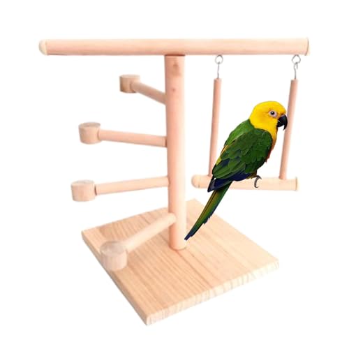 Papageiung Barsch, Vogelspielständer,Safe Cockatiel Spielzeug Shorting -Spielplatz - Vogelkäfigzubehört von Luckxing