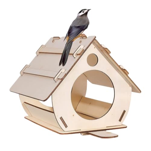 Unfertige Vogelhäuschen aus Holz,-Vogelhäuschen aus Holz,Vogelhaus Outdoor Holzbearbeitung Hängen Vogelhaus | Kreatives Vogelhaus Outdoor Holzbearbeitung Hängen Vogelhaus für Erwachsene von Luckxing