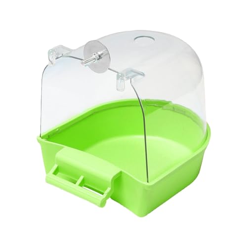 Vogel Badewanne, Badehaus Für Vogelkäfig, Papageien-Badewanne, Hängende Badewanne Vogelkäfigzubehör, Wasserdusche Transparente Box Futterautomaten Halter Für Kleine Vögel, Kanarienvögel, Wellensittich von Luckxing