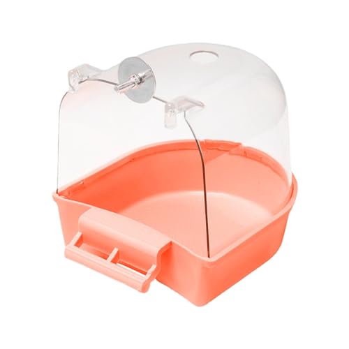 Vogel Badewanne, Badehaus Für Vogelkäfig, Papageien-Badewanne, Hängende Badewanne Vogelkäfigzubehör, Wasserdusche Transparente Box Futterautomaten Halter Für Kleine Vögel, Kanarienvögel, Wellensittich von Luckxing