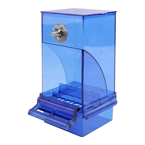 Vogelkäfig Futterspender, Automatischer Papageien-Futterspender Acryl Transparent Vogelfutterhaus Sittiche Käfig Futterautomat Vogelfutterspender Mit Sitzstange, Acryl, Klarer Samen, Futterbehälter von Luckxing