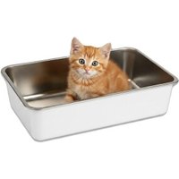 Lucky-Kitty Katzentoilette Kitten Edelstahl Weiss mattiert Lucky-Kitty Katzentoilette Kitten Edelstahl Weiss mattiert von Lucky-Kitty
