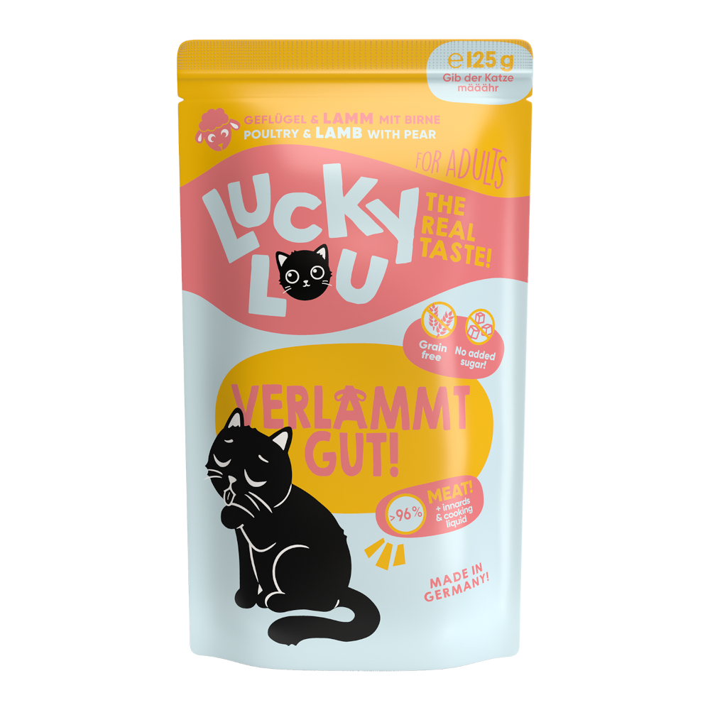 Lucky Lou Adult 16 x 125 g - Geflügel & Lamm von Lucky Lou